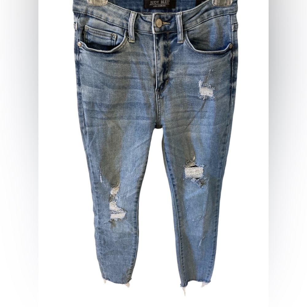 Judy Blue Hilaria Hi Waist Distressed Skinny Fit Jean JB82330 Size 5 / 27